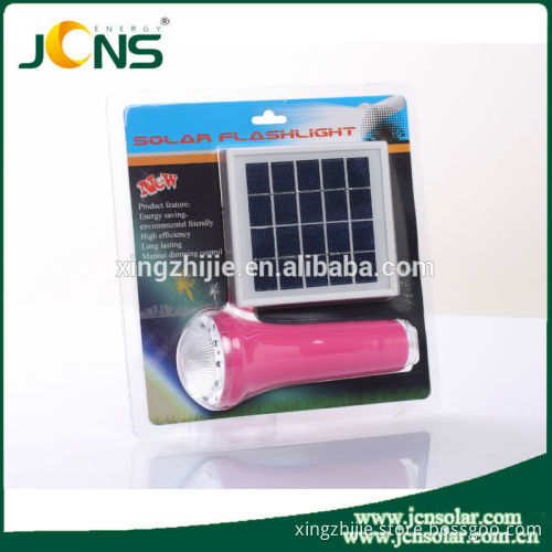 high quality cheap 2w led solar camping flashlight with USB for home manufacturer china